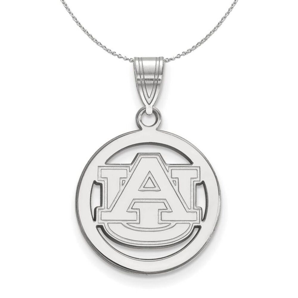 Sterling Silver Auburn U Small Circle Pendant Necklace - 24 Inch
